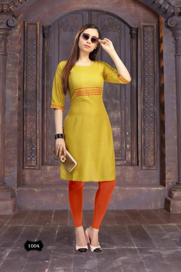 FT Ice Cream Rayon Embroidery Kurti Collection 